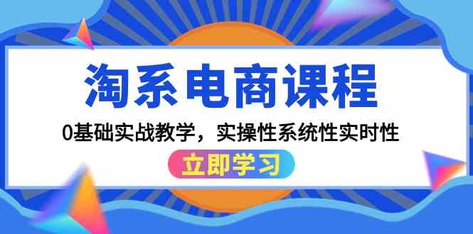 淘系电商课程，0基础实战教学，实操性系统性实时性（15节课）-网创汇