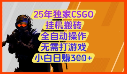 25年独家CSGO挂G搬砖，全自动操作，无需打游戏，小白日入3张+【揭秘】-网创汇