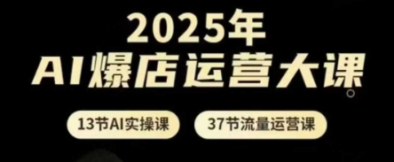 2025年AI爆店运营大课，13节AI实操课+37节流量运营课-网创汇