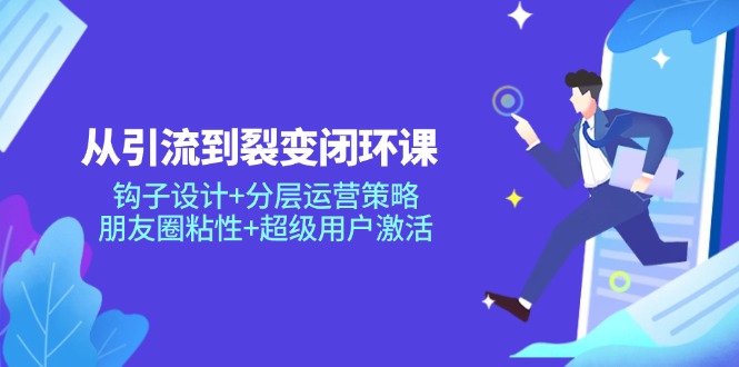 从引流到裂变闭环课：钩子设计+分层运营策略，朋友圈粘性+超级用户激活-网创汇