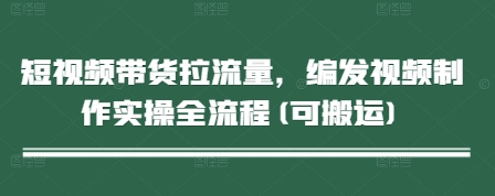 短视频带货拉流量，编发视频制作实操全流程(可搬运)-网创汇