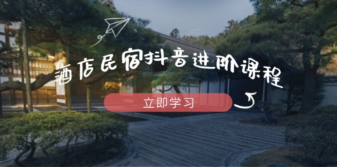 酒店民宿抖音进阶课程，掌握流量渠道与推流逻辑，打造爆款内容-网创汇