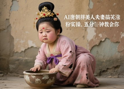 AI唐朝胖美人夫妻搞笑涨粉实操，五分钟教会你-网创汇