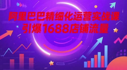 阿里巴巴精细化运营实战课，引爆1688店铺流量-网创汇