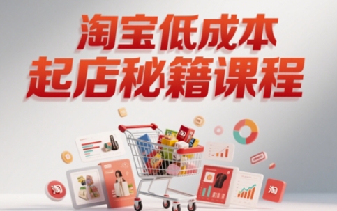 淘宝低成本起店系统课，助你快速起店，实现弯道超车-网创汇