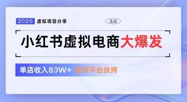 小红书虚拟电商项目，平台大力免费流量扶持，低门槛1拖3玩法-网创汇