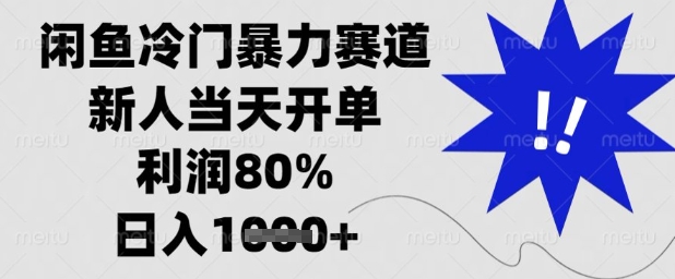 闲鱼冷门暴力赛道，新人当天开单，利润80%，日入1k+【揭秘】-网创汇